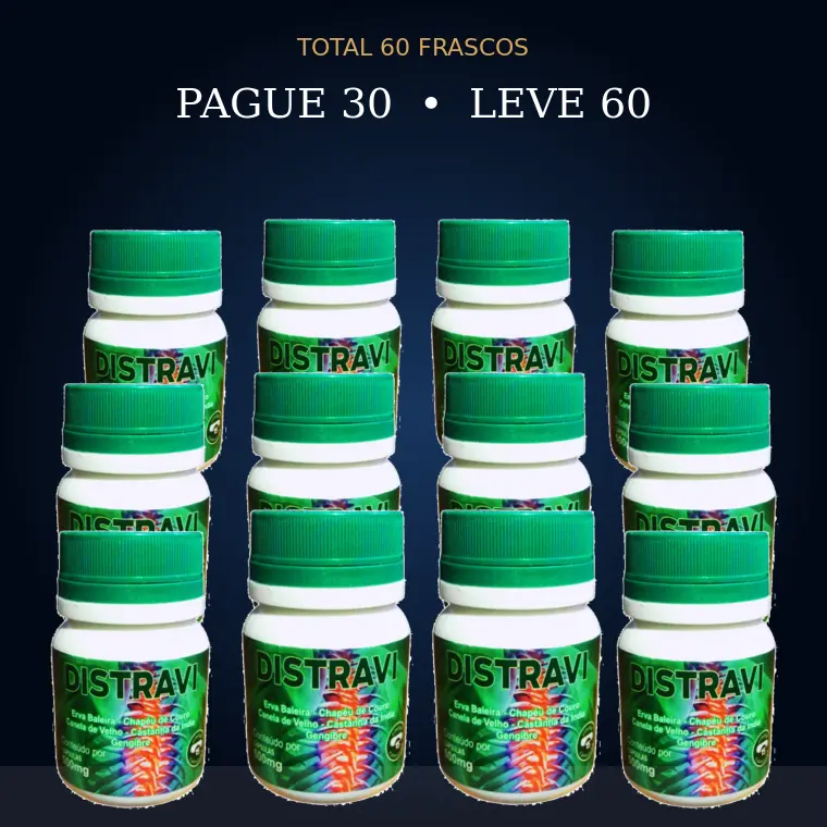 Kit com 60 frascos de Distrave: pague 30, leve 60