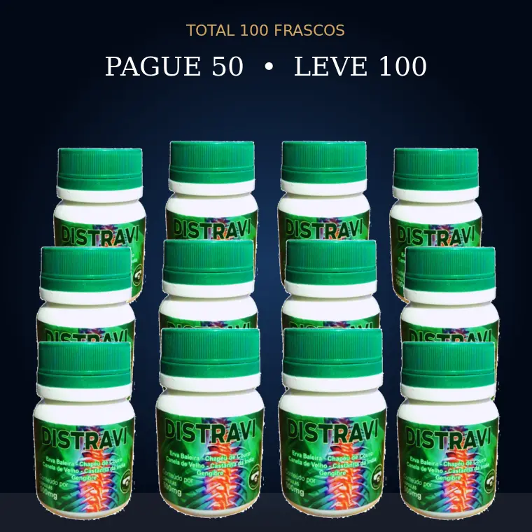 Kit com 100 frascos de Distrave: pague 50, leve 100